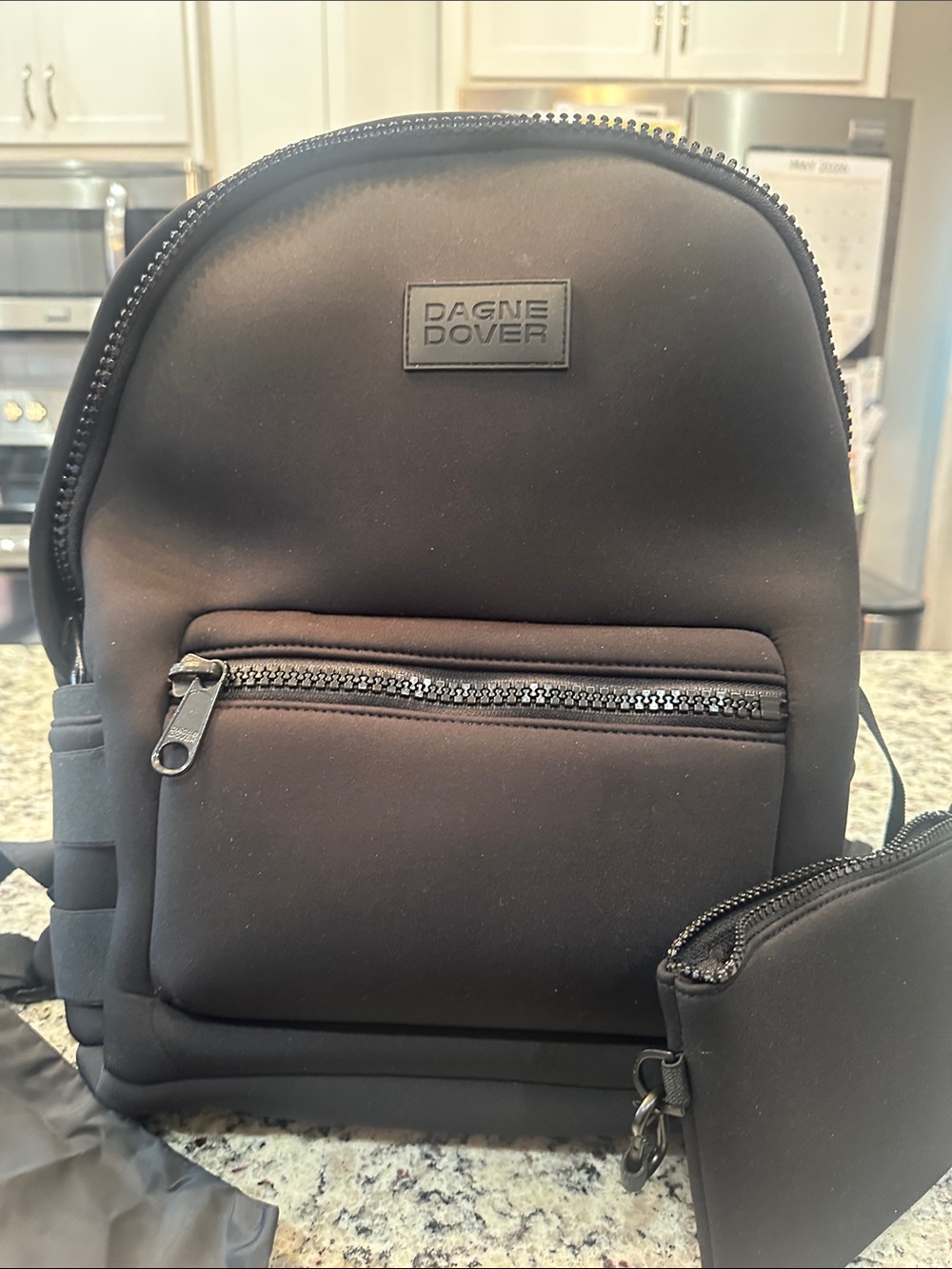 Dagne Dover Black Dakota Neoprene Backpack (Medium)